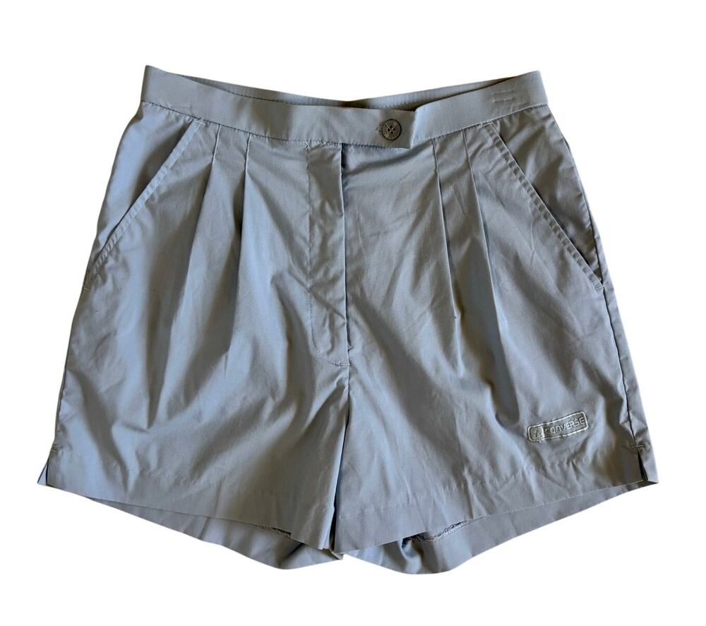 Vintage 90s Converse High Waisted Shorts Blue Polyester Women's Size 10